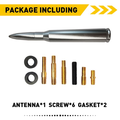 BULLET ANTENNA 50 CAL CALIBER for TRUCK DODGE RAM 1500 FORD F150 RAPTOR BRONCO - Picture 8 of 12