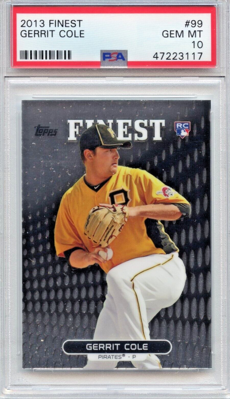 PSA 10 GEM MINT! 2013 TOPPS FINEST Gerrit Cole #99 *Rookie Card* 2023 Cy Young!!