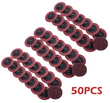 50PCS 2 inch Medium Surface Conditioning Roll Lock Sanding Discs for Die Grinder