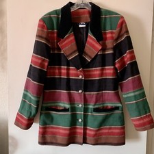 Vintage Roper 96-590-530 Southwestern Jacket Cotton Coat Blazer Lined Aztec Sz M