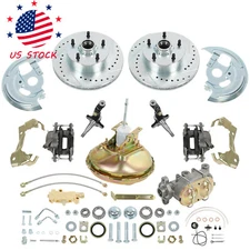Power Disc Brake Conversion Kit Drilled & Slotted Rotors For 1967-1969 Camaro