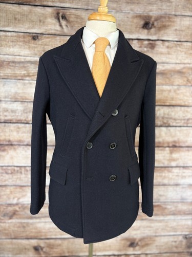 Billy Reid Bond Peacoat Wool Size M