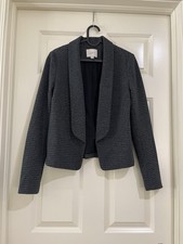 loft women grey blazer size XS