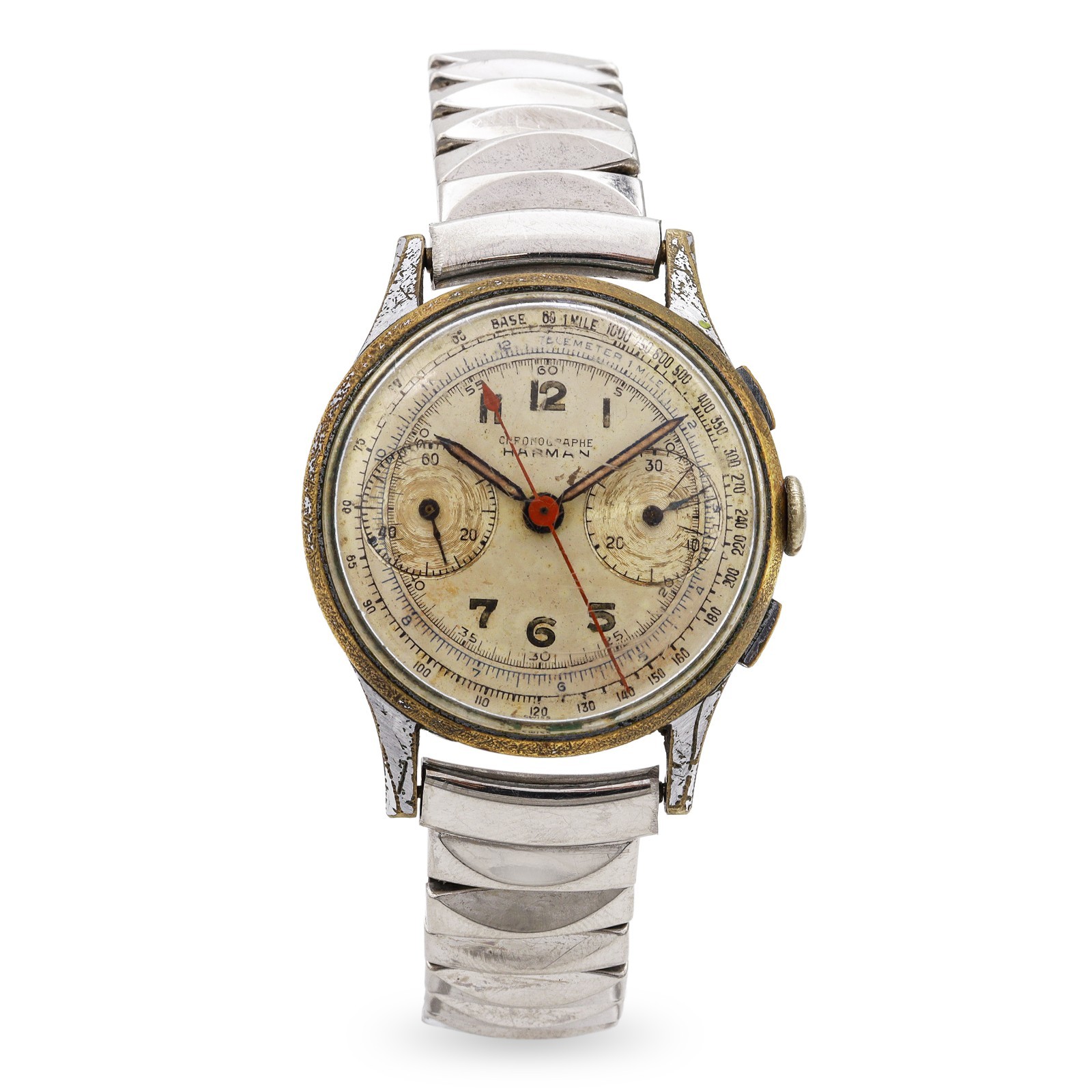 Vintage Harman Chronographe Harman Telemeter Dial Men's Watch – For Repair