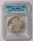 1921 D Morgan Dollar ICG MS65