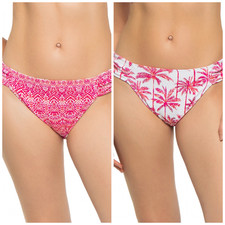 TOMMY BAHAMA Island Cays Hipster Bikini Bottom XS Pink Maui Print Reversible NWT