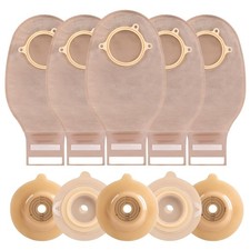 Colostomy Bags, 20 PCS Ostomy Supplies Two Piece Drainable Convex Ostomy Bag ...