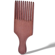 Men'S Beard Pick - Wooden Hair Comb with Coarse Teeth for Beard & Hair Care