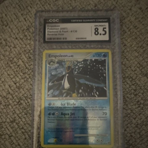 Pokémon TCG Empoleon 4/130 Diamond & Pearl Reverse Holo 2007 CGC 8.5