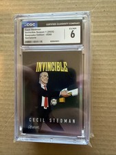 Invincible Season 1 Keepsake Card Cecil Stedman #300 White Gemstone CGC 6