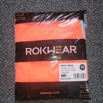 ROKWEAR Hawkley Hi-Vis Ballistic Cargo Hose orange/marine 40 kurz OHV-3066