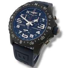 Breitling Endurance Pro X82310 44mm Navy Blue Rubber Strap Watch Full Set