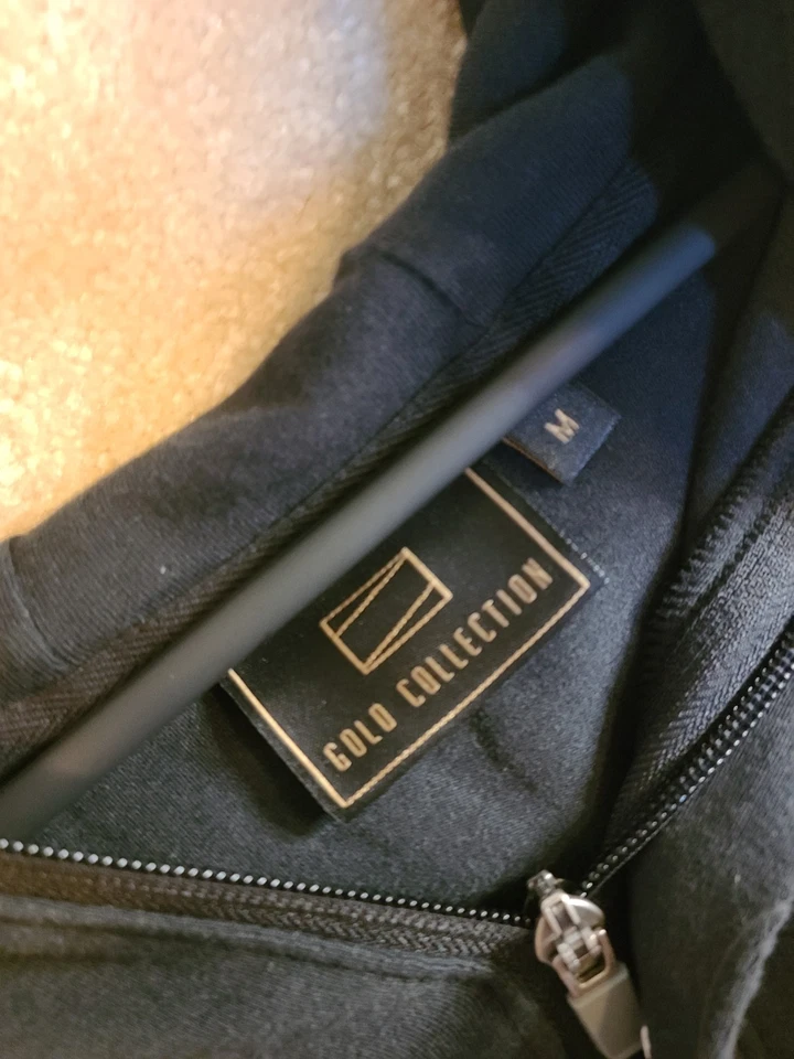 Rawlings Gold Collection 短袖 1/4 拉链连帽衫,尺寸 M,灰色拼色 — 第 2/3 张图片