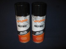 TWO 2 JET-LUBE MOLY-MIST 12 OZ AEROSOL DRY FILM LUBRICANT-16041-FREE SHIP-BIN 6