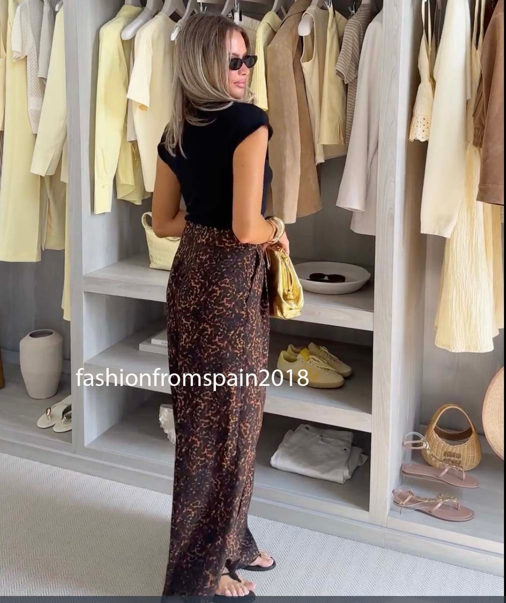専用　レパード⑤ ZARA NEW WOMAN HIGHWAIST WIDE-LEG ANIMAL PRINT PALAZZO PANT
