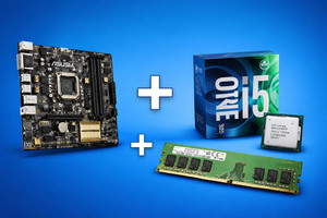 Mainboard ASUS B150M-C + INTEL Core i5-6400 + 8 GB RAM Samsung PC4