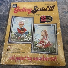 New Vtg Craft Master Paint By Number Kit Gallery Series 3 Sunshine Days NOS Oil