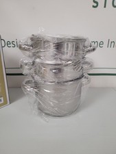 Image of KitchenCraft 3 Tier Stainless Steel Steamer Set 18cm Induction Dishwasher £51
