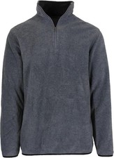 Men  s Polar Fleece Quarter Zip Pullover Long Sleeve Thermal Sweatshirt Sweater