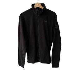 Helly Hansen Sweater Black Fleece Zip Up Outdoor Cold Weather Active Size Medium