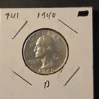 New Listing1940-D Washington Silver Quarter In Extremely Fine Condition