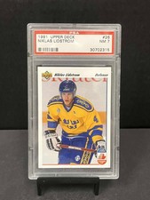 (PSA 7) NIKLAS LIDSTROM 1991 UPPER DECK ROOKIE RC #26