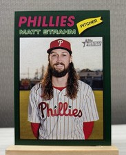 2026 Topps Heritage - Dark Green Parallel - Matt Strahm - #193 Phillies 