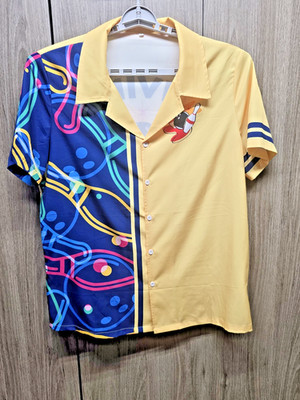 LIVIN'ON A SPARE BOWLING SHIRT LOUD PRINT & COLOR SIZE LARGE VERY NICE SHIRT