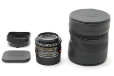  UNUSED w/case,Hood Leica Summicron M 35mm f/2 ASPH. E39 Lens Black From Japan