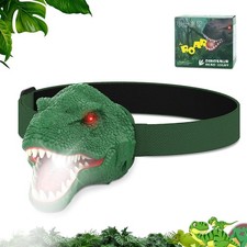 Dinosaur Headlamp for Kids Flashlight Led Headlights Roar Silent Mode, T-Re...