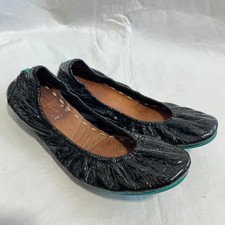Tieks patent ballet flats Obsidian Black textured size 7 ballerina slip on shoes