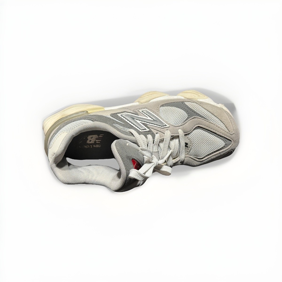 New Balance 9060, Rain Cloud/Castlerock/White, Women 6.5 Preowned View 4