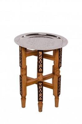 Orient Tisch Iman - Silberfarbig, 40cm