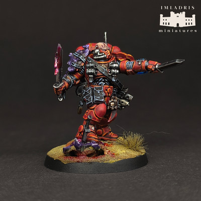 Lieutenant in phobos armour combiweapon | Blood Angels | Warhammer 40k | painted