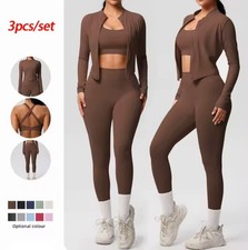 3 Pieces Sportswear Yoga Set Activewear Gym outfit