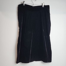 Scott McClintock Black Velvet Skirt Sz 16 Vintage New w/Tag Back Zip Pencil 90s