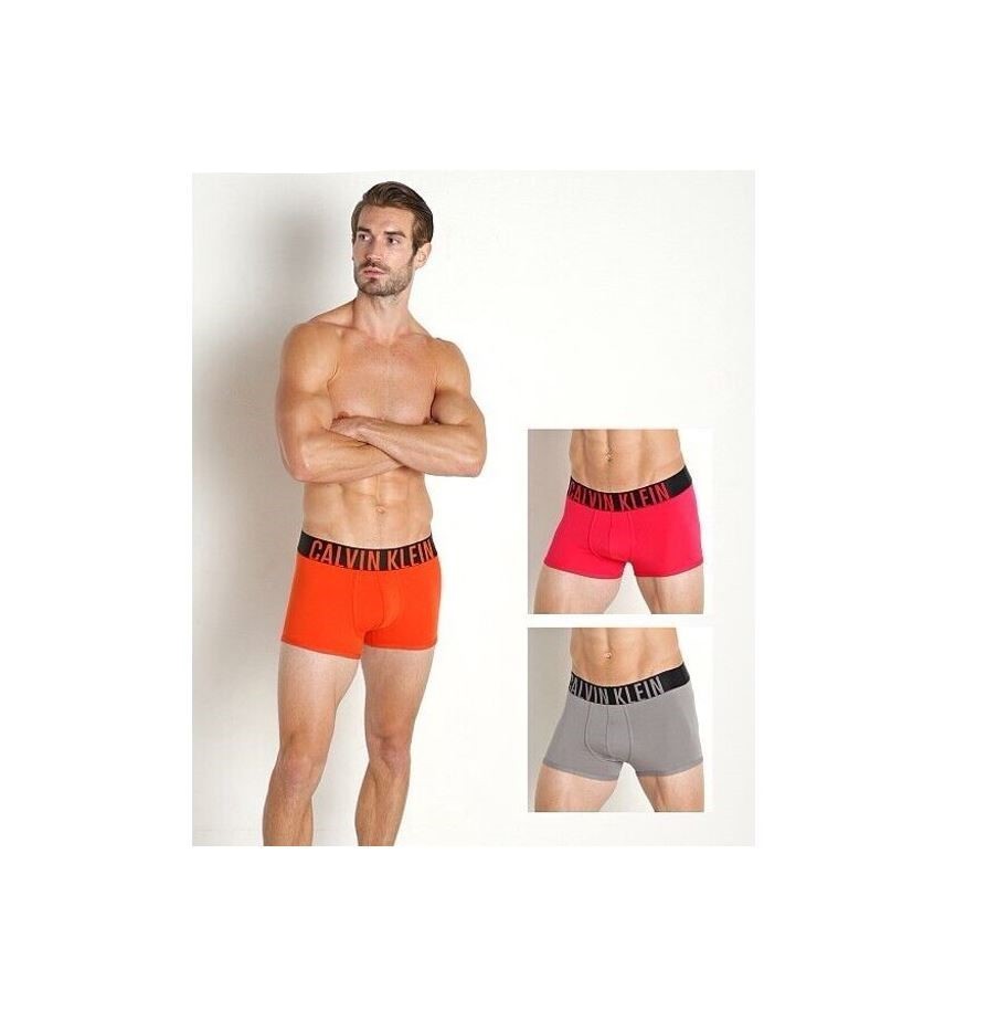 Underwear Trunk Boxers Calvin Klein Intense Power Men 3 Pack Cotton Black XS-XXL thumbnail 2