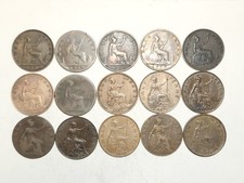 1862-1926 Great Britain Half Penny Lot Of 15 Coins 2809