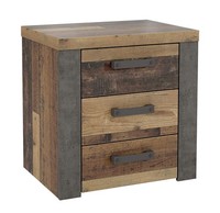 Nachtkonsole Nelleke Nachtschrank 56X41X54Cm Old Wood Vintage Beton Dunkelgrau