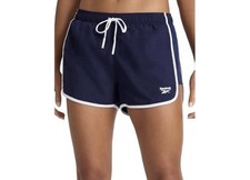 Reebok Women s Pro-AM Training 3 Shorts L Vector Navy White NWT 45 MSRP