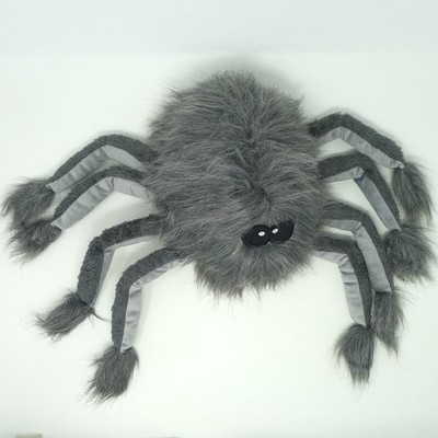 Hairy Spider Plushie Gray Large Size 24'' Spread - Body 10'' x 8''