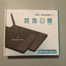 Huion H420 USB Graphics Drawing Tablet with Pen! Tested & Works Perfectly!