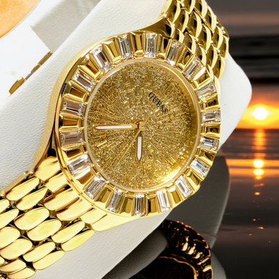 Guess Womens watch Firework 35mm GW0602L2 Gold-Tone Crystals | eBay