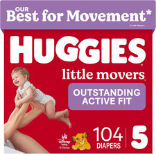 Huggies Little Movers Baby Diapers Size 5 104 Count