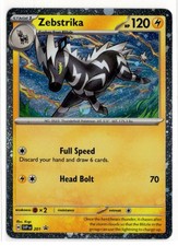 Pokemon Scarlet Violet Black Star Promo Cosmo Holo SVP201 Zebstrika