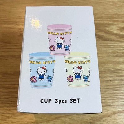 3Coins Sanrio Characters Collaboration Hello Kitty Plastic Cup Set Of 3 Retro