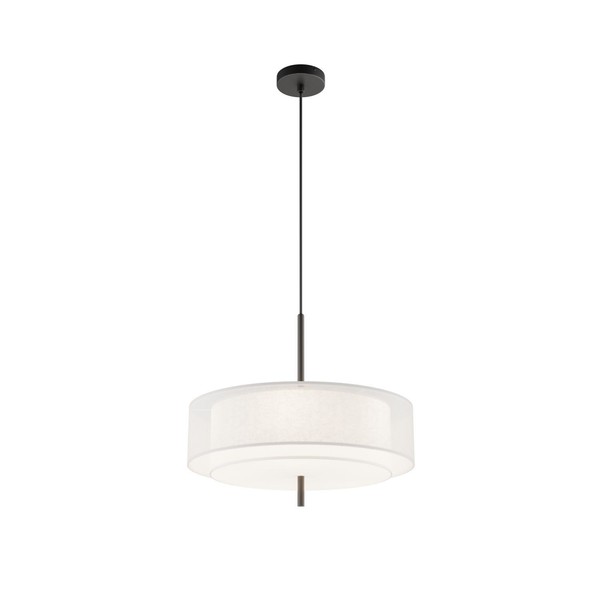 HäNgelampe Stoff Weiß Esszimmer Wohnzimmer Ø50 Cm 5-Flammig Pendelleuchte E27-image