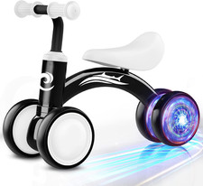 Colorful Lighting Baby Balance Bike Toys for 1 Year Old Boy Girl Gifts, 10-36 Mo
