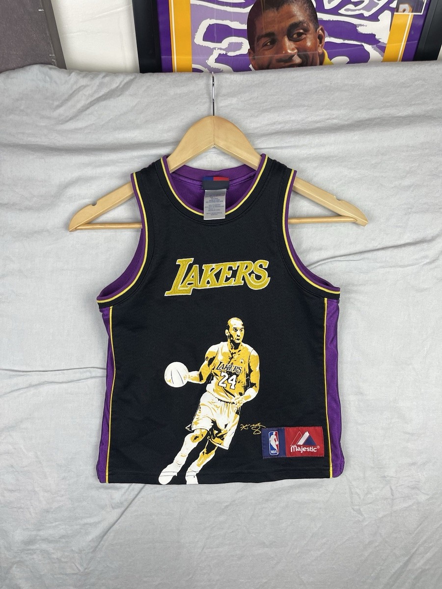 Kobe Bryant Jersey Boys 7 Los Angeles Lakers Majestic Embroidered