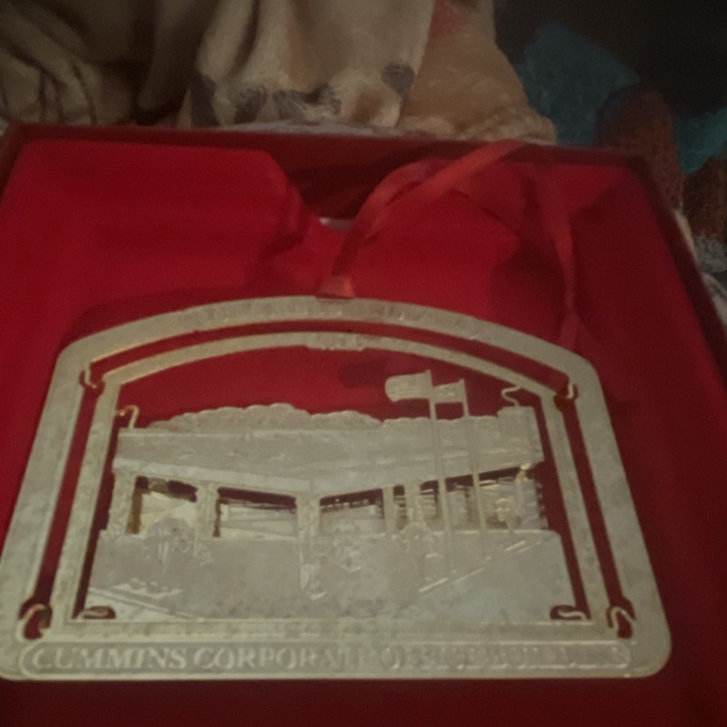 ChemArt 2013 Brass Ornament Cummins Corporate Office Building Gold Collectible